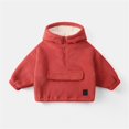thumbnail image 6 of XXWXYD Toddler Boys Girls Sherp𝖺 Lined Quarter-Zip Flece Hoodie Pullover Oversized Bubble Sweatshirt Windproof Winter Coat, 6 of 6