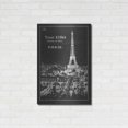 thumbnail image 3 of Luxe Metal Art 'Black Blueprint Map Eiffel Tower' by Sue Schlabach, Metal Wall Art, 24"x36", 3 of 9