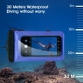 thumbnail image 4 of MATEPROX Waterproof Phone Pouch with Lanyard/Arm/Waist Strap, [2 Packs] Style Universal Water Proof Case Bags for iPhone 13/12/11 Pro Max/XR/SE/Galaxy S22-Blue, 4 of 7
