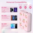 thumbnail image 4 of Yoobao Portable Charger 20W 10000mAh Cute USB-C in & Out Power Bank Fast Charging, PD 3.0+QC 4.0 High-Speed Charging Phone Battery Pack Compatible with iPhone 14 13 12Pro Max iPad Samsung - Pink, 4 of 9