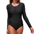 thumbnail image 2 of Warop Women's Long Sleeve One-Piece Swimsuit, with Built-in Bra and No Underwire, Modest for Surfing, Diving and Beach Activities, 2 of 5