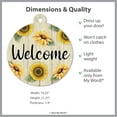thumbnail image 3 of My Word! Large 21" Welcome Yellow W/Sunflowers Welcome Sign / Front Door Hanger Sign / Welcome Wreath / Decorative Farmhouse Rustic Front Door Decor & Hanging Door Decoration, 3 of 5