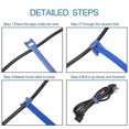 thumbnail image 4 of Paquete de 50 bridas para cables de sujeción reutilizables, bridas para cables ajustables de primera calidad de 6 pulgadas, correas de gestión de cables de tela de microfibra, gancho, 4 of 5