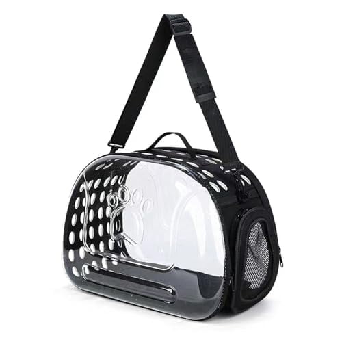 Transportín transparente para gatos, bolsa portátil para transportar gatos pequeños, transportadores plegables de lados suaves para mascotas para viajes de perros pequeños y gatitos (albaric