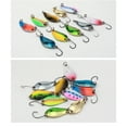 thumbnail image 2 of 10PCS Metal Fishing Lure Kit Double Color Spoon Lures 2 5g 3 5g 5g for Trout Bass Perch Freshwater Saltwater Fishing Bait, 2 of 10