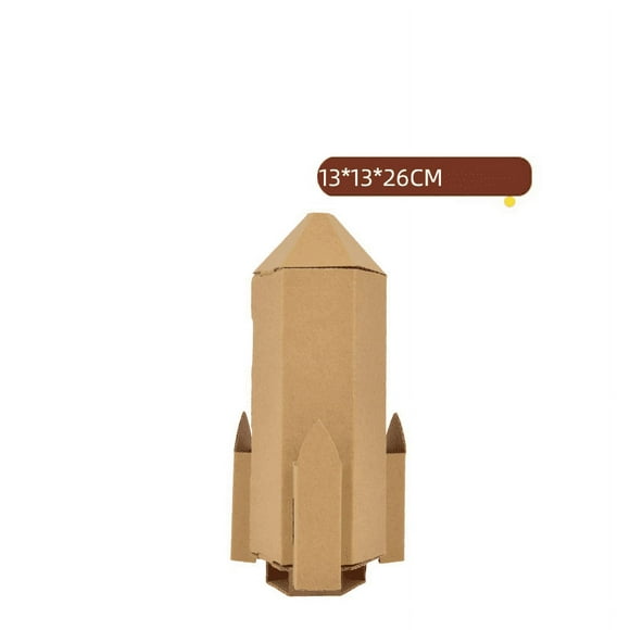A cardboard airplane, tank, dinosaur material, toy, children's hand painted graffiti gift (carton rocket)