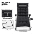 thumbnail image 2 of Garden Patio Indoor & Outdoor Recliner, Adjustable Headrest and Zero Gravity Black Reclining Lounge Chair with Removable Soft Pad, 2 of 10