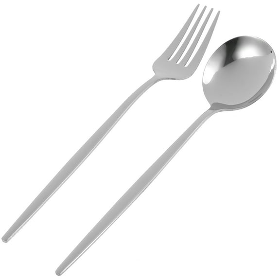 WHAMVOX Stainless Steel Steak Tableware Set Forks and Spoons Utensils for Dining and Kitchen Use