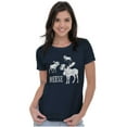 thumbnail image 3 of Funny Meese Moose Animal Humor Womens Slim Fit Graphic Tee Brisco Brands X, 3 of 6