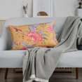 thumbnail image 3 of Throw Pillow Covers - Pack of 2 Decorative Floral Printed Cushion Case for Home Decor Sofa Couch Chair Bed Patio Living Room Bedroom Car Office Study - Dark Yellow, 14x20, 3 of 12
