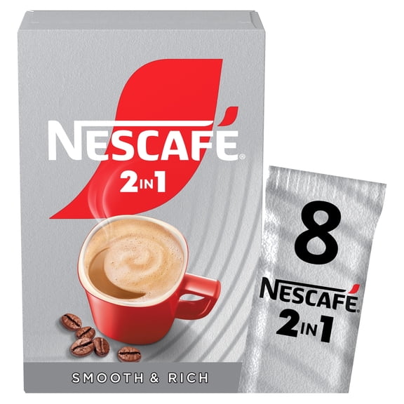 Nescafe 2 in 1 Coffee Sachets 8 x 9g (72g), Imported from Britain