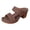 Coffee, variant on Rokment Womens Platform Slides Dress Sandals Beach Summer Fashion Casual Hollow out Leather Chunky Block High Heels Slip on Orthotic Dressy Slippers for Woman Beige Size 6.5