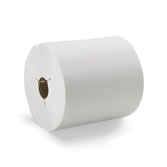 Wausau Paper 80 - 31600 Ecosoft Paper Towel Rolls - White - Case of 6 - White