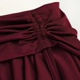 thumbnail image 4 of Unir Women Drawstring Pleated Asymmetrical Mini Skirt Y2K Solid Twill Pirate Casual Bottom 1PC S-XXL Plus Size Friendly, 4 of 5