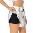 thumbnail image 1 of Balery Rabbit Blowing Dandelions Pantalones cortos deportivos para mujer con forro y dos bolsillos, elásticos, para entrenamiento, gimnasio, yoga-Small, 1 of 7