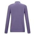 thumbnail image 4 of Fgnfyis Women Elegant Pullover Sweater Long Sleeve Solid Color Warm Top for Autumn Winter Purple XL, 4 of 5