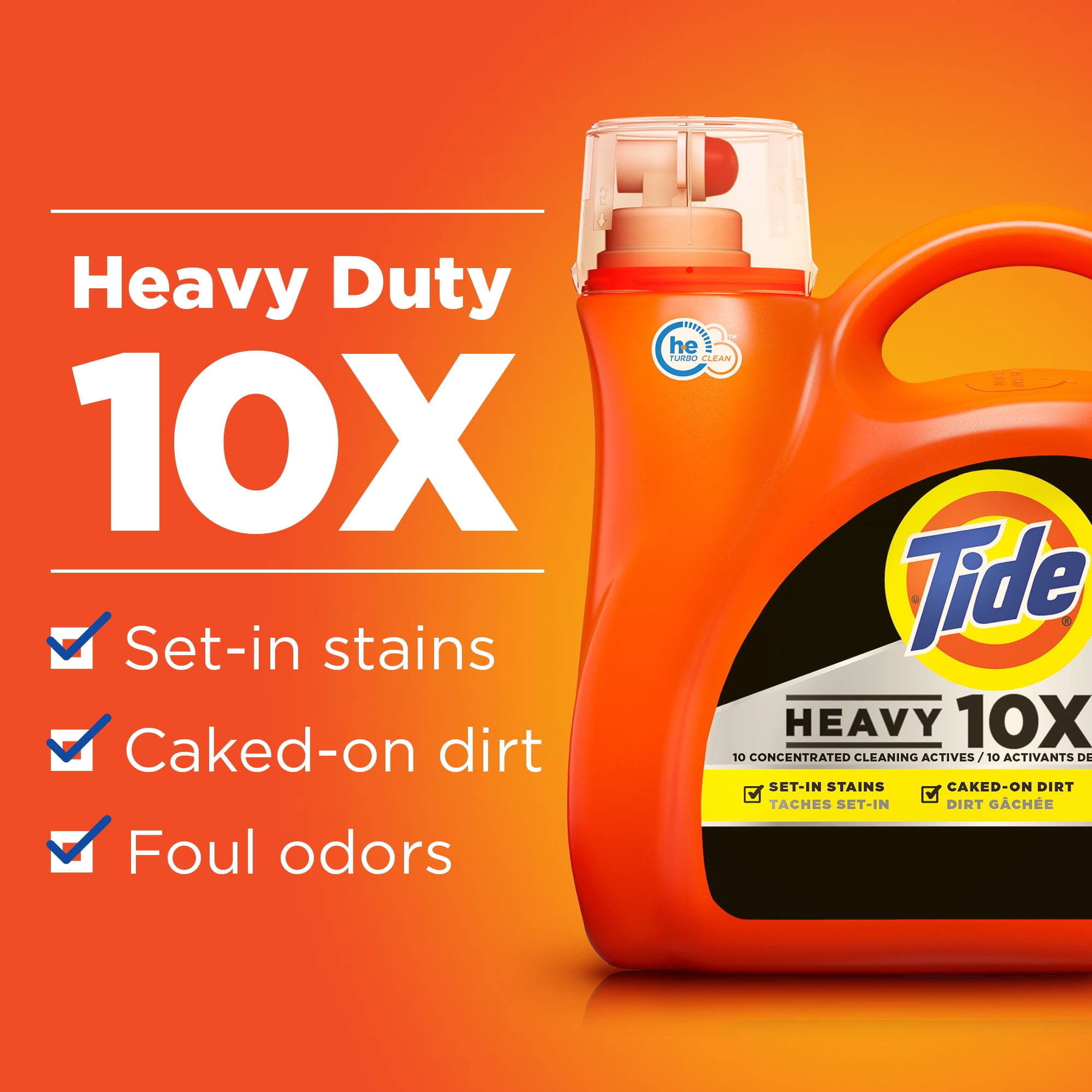 Tide Heavy Duty He, 60 Loads Liquid Laundry Detergent, 115 fl oz