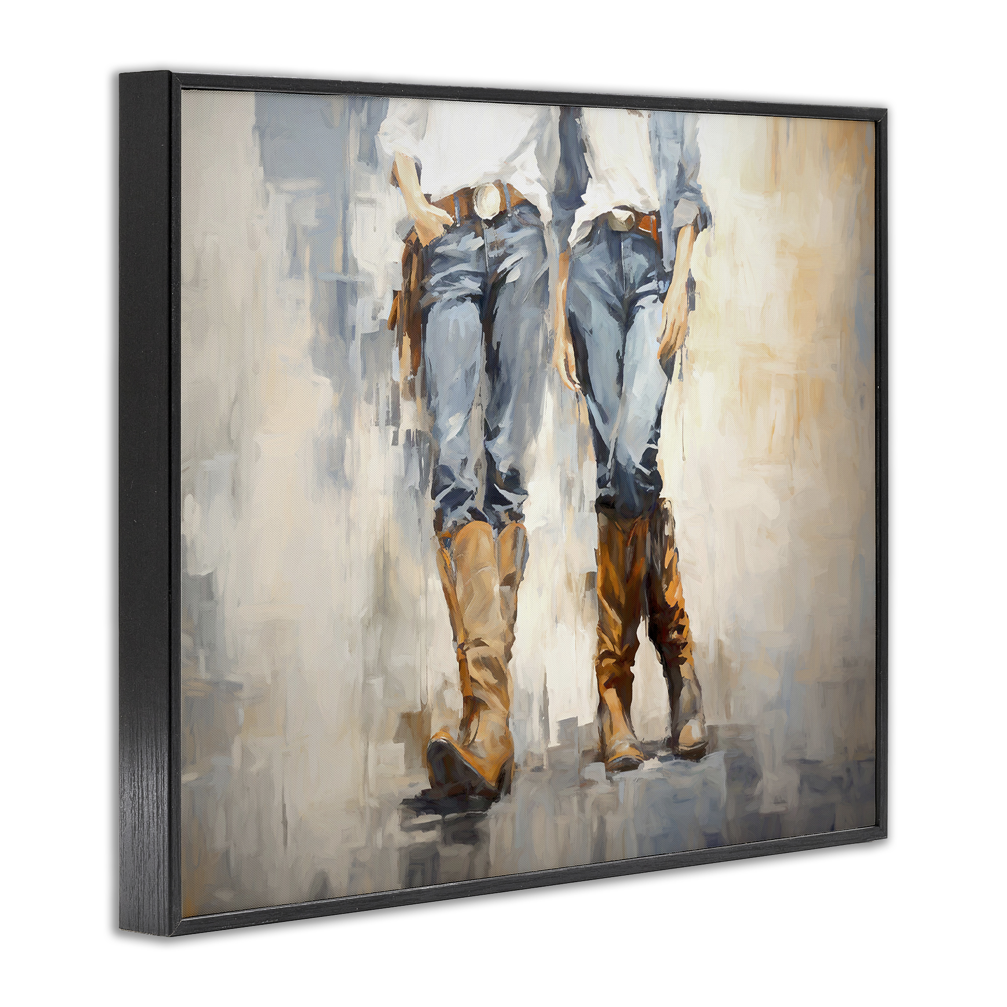 Stupell Industries Country Cowgirl Attitude Novelty Painting Black Framed Art Print Wall Art, 30 x 24