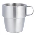 thumbnail image 1 of 300ml 304 Stainless Steel Coffee Cup Mug Heat Insulated Double Layer with Handle Tea Cup Coffee Shop, 1 of 9