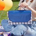 thumbnail image 5 of Waterproof foldable blanket plaid cloth picnic mat, suitable for beach, camping grass picnic blanket-Merange (150*80), 5 of 5
