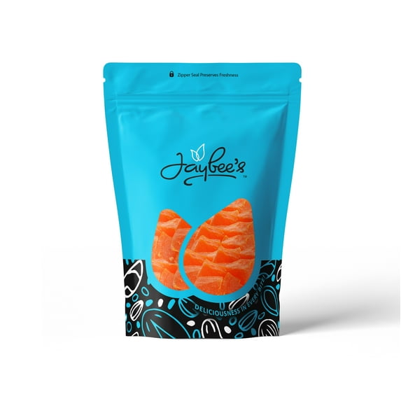 Jaybee's Nuts and Dried Fruits - Dried Papaya Chunks 15 oz - Sweet & Tasty Dehydrated Tropical Dry Fruit Snacks - Resealable bag, On the Go Snack - Kosher