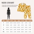 thumbnail image 4 of Pofeuu White Marble Pattern Sunflower Print Womens Pajamas Set Long Sleeve Sleepwear Button Down Nightwear Soft Pj Lounge Sets Button Down Pajamas Women-Large, 4 of 7