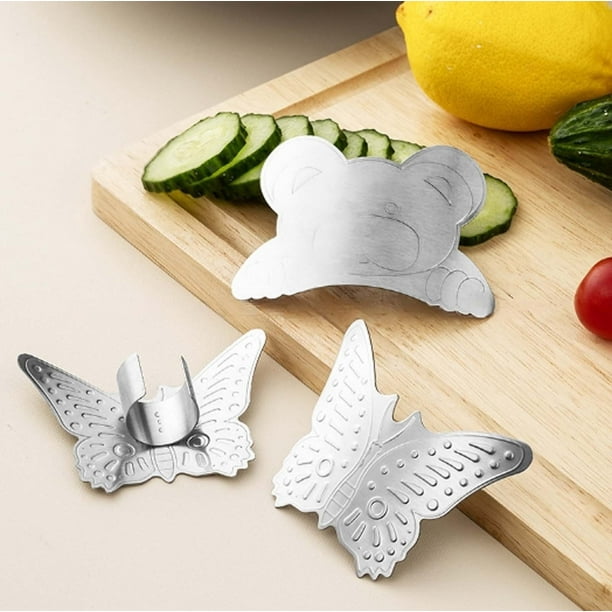 Protector de Acero Inoxidable, Protector de Uñas Ajustable, Herramienta de Corte Segura y Duradera, Protector de Cocina Multifunción, Diseño Fácil de Limpiar, Apto para Verduras y Carne, 1 Paquete