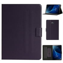 Dteck Folio Case for Samsung Galaxy Tab A 10.1 2016 SM-T580 T585 (No S Pen version), Slim Fit Book Cover Design Multi-Angle Stand PU Leather Case Cover, Purple
