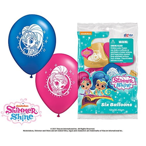 Pioneer - 12 Shimmer and Shine Latex Balloons - Multicolor (6ct)