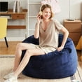 thumbnail image 3 of Codi Bean Bag Chair with Filler Included, 3ft - Comfy Beanbag Chairs, Memory Foam Added - Machine Washable and Soft Mink Bonded Cover - Blue, 3 FT, 3 of 14