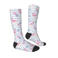 thumbnail image 3 of Easygdp Flamingo and Pineapple Soccer Socks Sport Knee High Socks Calf Compression Athletic Socks for Men and Women, 3 of 9