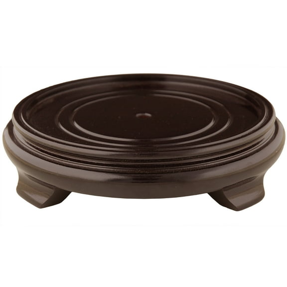 Round Rosewood Base Pedestal Display Stand - (Size 9.5 in. Base Diameter)