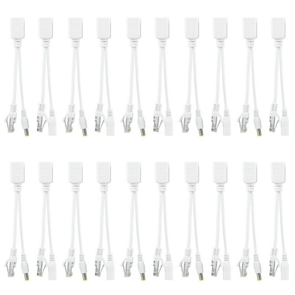 10 Pair IP Camera POE RJ45 Cable Power Over Ethernet Adapter for POE Switch, Splitter DC 12 V Without Modifying The Wiring Circuit