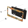 thumbnail image 3 of 1PC Sun Rays Bending Aluminum License Plate Frame - US Standard Size, Decorative Car License Plate Bracket, 2 Holes for Auto Decorative Gift, Perfect Gift for Both Men and Women, 3 of 7