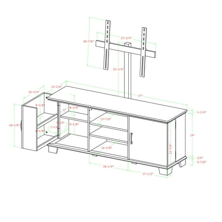 Walker Edison - Transitional TV Console for Most TVs Up to 65" - Black