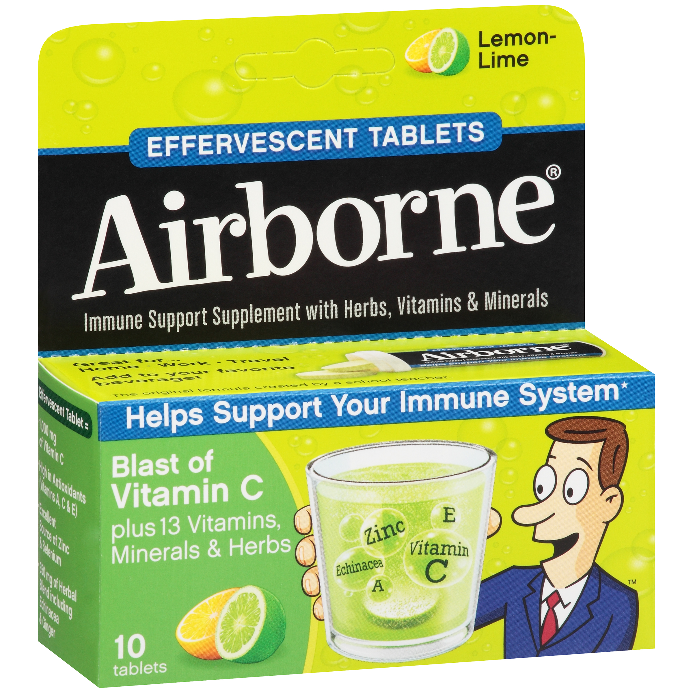 Airborne Chewable Vitamin C 1000mg Immune Support Supplement Tablets