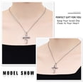 thumbnail image 3 of Imrsanl Cross Urn Necklace for Ashes Birthstone Rose Flower Cremation Jewelry for Women Gilrs Keepsake Memorial Ashes Pendant, 3 of 6