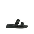 thumbnail image 3 of Faux Leather Ruched Strap Platform Sandals, 3 of 11