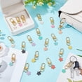 thumbnail image 4 of PH 20pcs Flower Keychains 10 Colors Floral Key Chains Cute Enamel Charm Bling Purses Keyrings Handbag Charms with Swivel Clasps for Women Gifts Backpack Car Keys Wallet Bag Accessories for DIY, 4 of 5