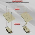thumbnail image 3 of ENERLITES Child Proof Outlet Cover, Self-Closing, Fits Both Duplex and Decorator Outlet, Safety Design, Tamper-Resistant Socket Plug for Receptacle, UL Listed, 8800-TR, Glossy Ivory, 3 of 5