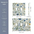 thumbnail image 2 of Yayeee Toggle Light Switch Wall Plate 2-Gang 4.56"x4.48" Decorative Outlet Cover, Blue Floral, 2 of 7