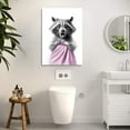 thumbnail image 4 of AatoeaX Raccoon Wall Art Humor Decor for Girls & Kids Bathroom Black, Gray, Pink, 4 of 5