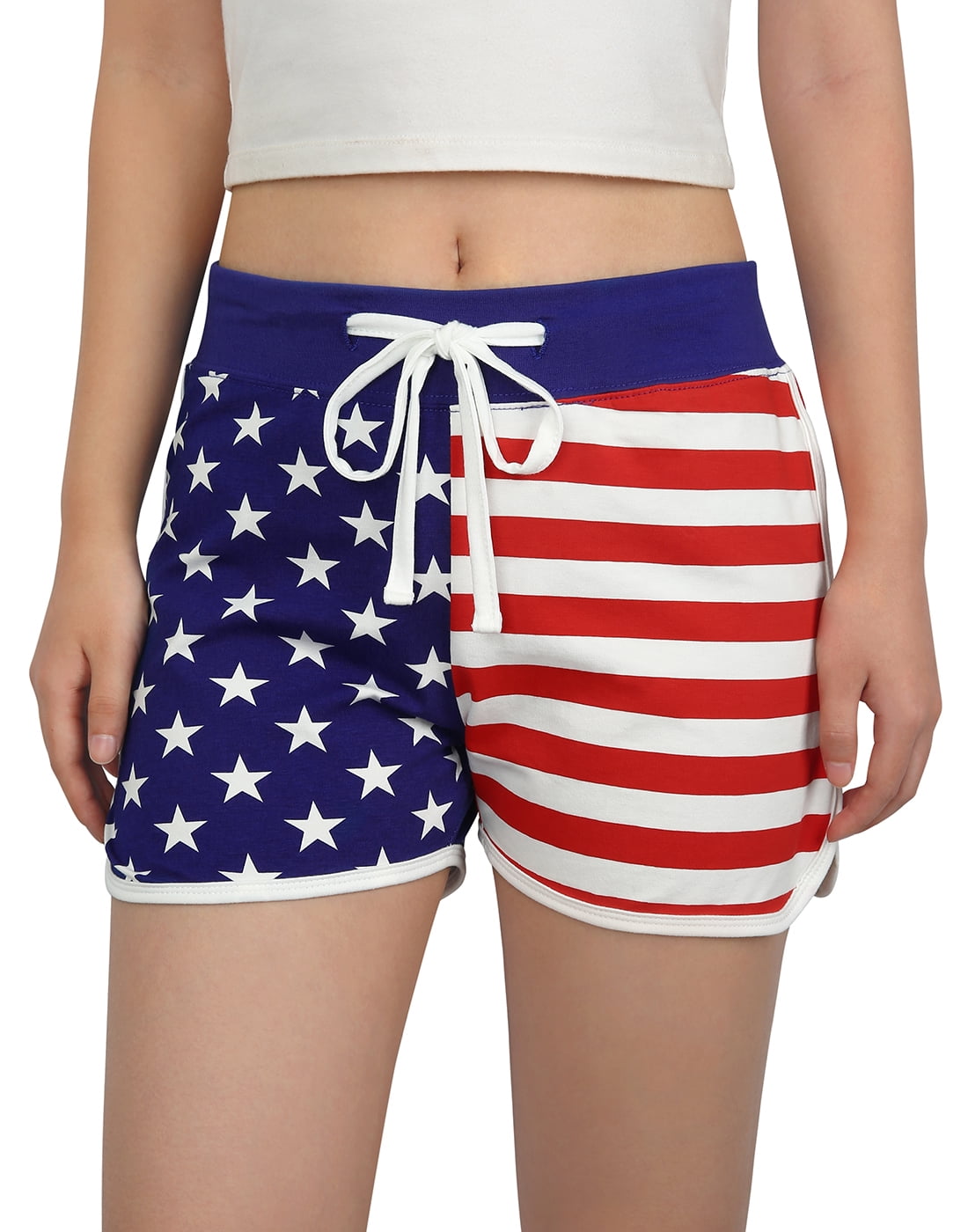 HDE - HDE Womens American Flag Shorts USA US Flag Retro Fashion Dolphin ...