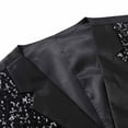 thumbnail image 2 of Yaoyar Men V-Neck Vest Sequined Top Stage Host Top Party Attendance Formal Sleeveless Jacket V-Neck Suit Vests Formal Men Vest Paisley Jacquard Tie Waistcoat Pocket Square Set Wedding, 2 of 8