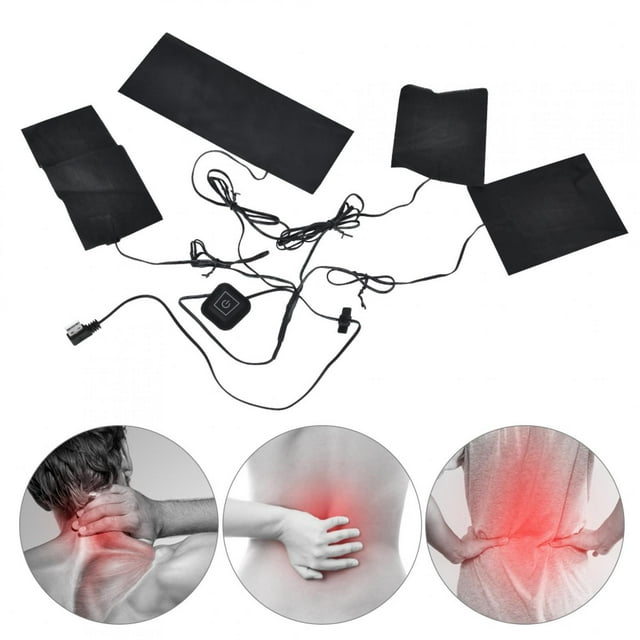 Octpeak Winter Heated Vest Pad,5V 2A USB Electric Heated Jacket Heating Pad Adjustable Temperature 4 in 1 Kit, Heated Vest Pad