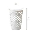 thumbnail image 5 of Mainstays Flexible Plastic Round Laundry Hampers with Handles, White, 3-Pack, 5 of 7