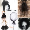 thumbnail image 5 of 2 Pcs Tulle Fabric Roll, 6" by 25 Yards (75 FT) Tulle Organza Fabric Spool for DIY Tutu Skirt Shower Decor Wedding Backdrop Crafts Birthday Party Supplies, Black, 5 of 9