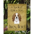 thumbnail image 3 of Caroline's Treasures BB1472GF Cavalier Spaniel Spoiled Dog Lives Here Flag Garden Size , Small, multicolor, 3 of 3