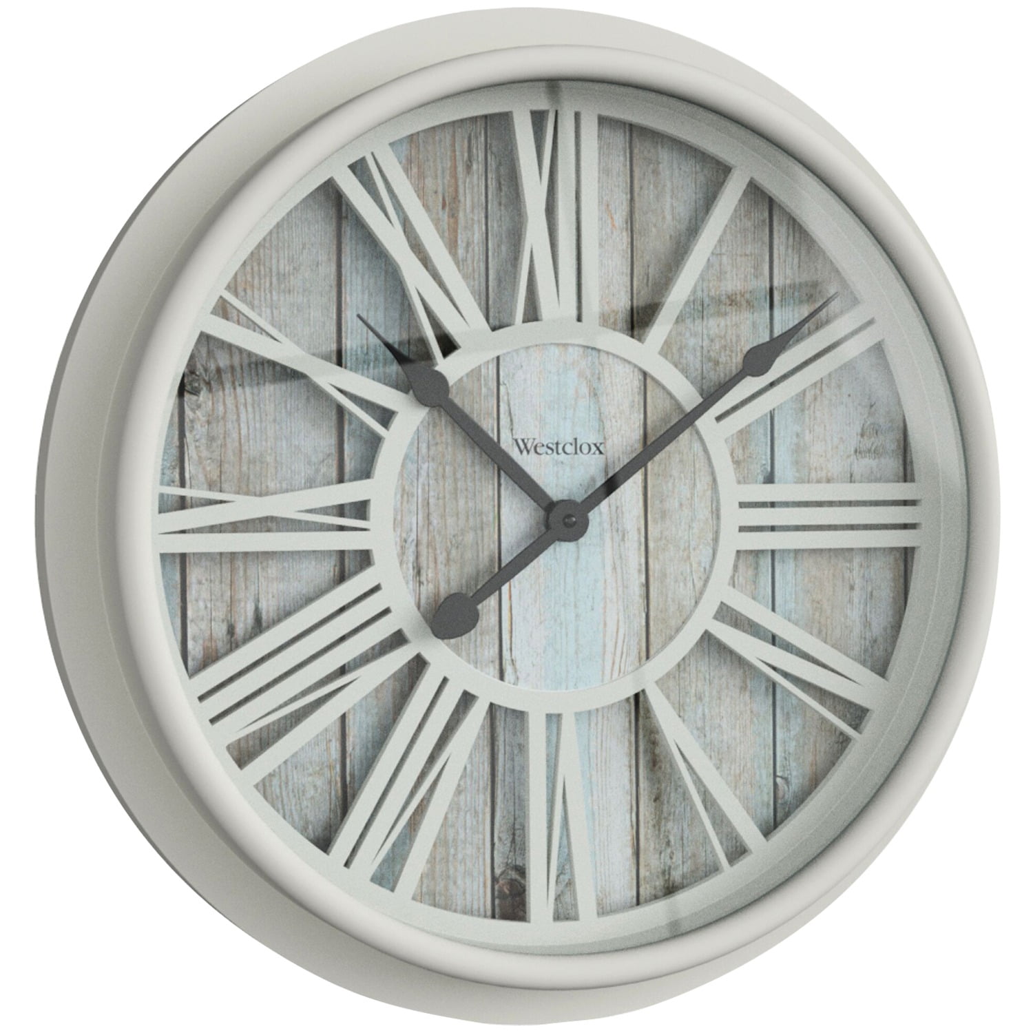 Westclox 15.5" Antique White Roman Numeral Wall Clock