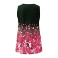 thumbnail image 4 of Gibobby Camiseta sin mangas con cuello en V y estampado de flores degradadas para mujer(Rosa caliente,M), 4 of 5